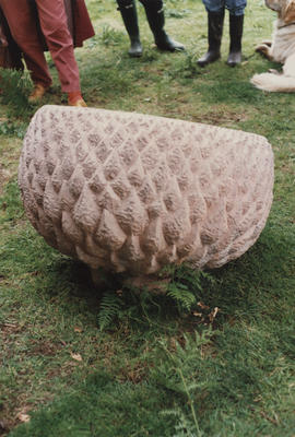 Photograph of "Vessel" of sculpture Cone and Vessel in-situ
