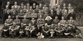 Photographs of the first post-war students at The Priory with Priory staff, one signed by students